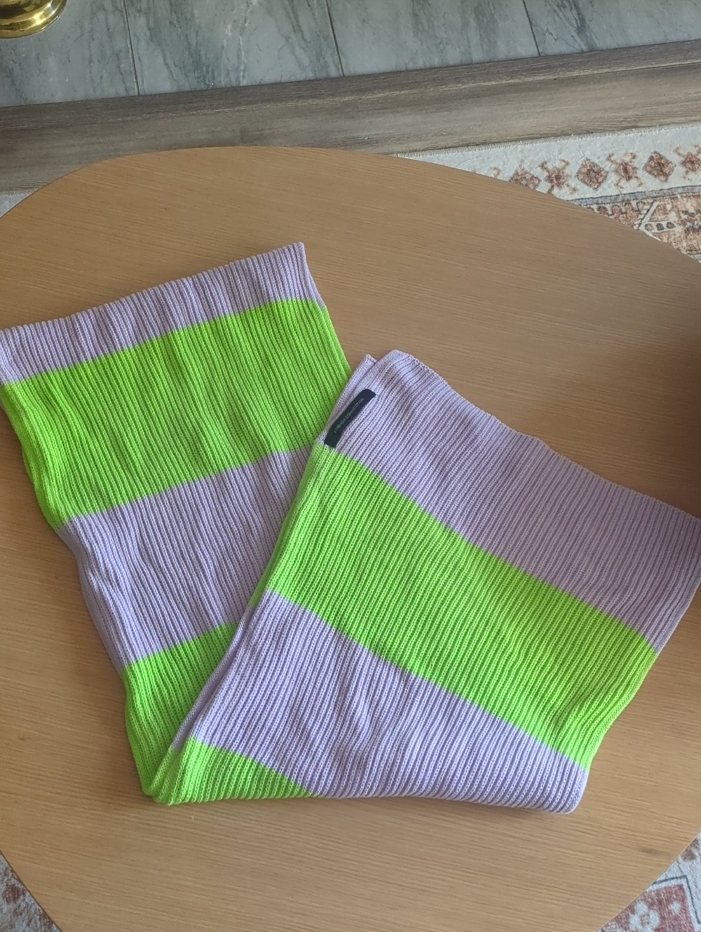 French Connection Ribbed Stripe Scarf
